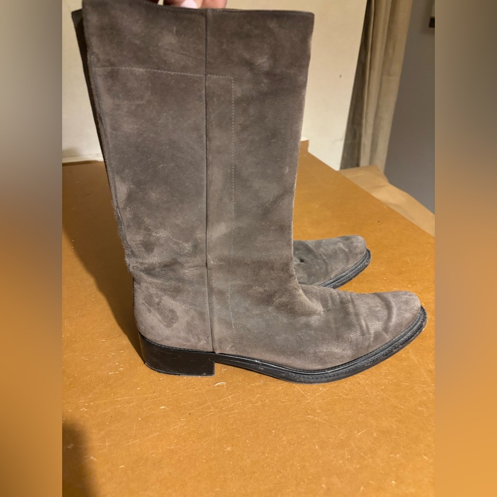 Prada authentic suede Leather Sole Boots